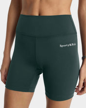 Load image into Gallery viewer, Serif Logo Biker Short - Forest

