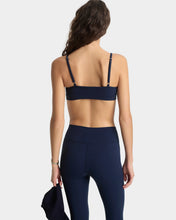 Load image into Gallery viewer, Serif Logo Mini Sports Bra - Dark Navy
