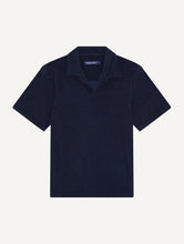 Load image into Gallery viewer, Faustino Terry Cotton Blend Polo S/S - Navy-blue
