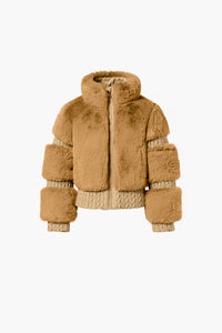 Furry Ski Jacket  - Caramello