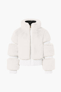 Furry Ski Jacket  - Cream