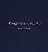 Load image into Gallery viewer, Hotel du Cap Cursive Quarter Zip - Navy
