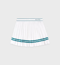 Load image into Gallery viewer, Italic Logo Pleated Skirt  - White/Alpine

