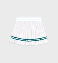 Load image into Gallery viewer, Italic Logo Pleated Skirt  - White/Alpine
