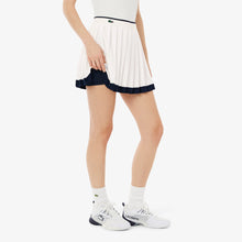 Load image into Gallery viewer, Tennis Heritage Stretch Skirt  - White / Navy Blue
