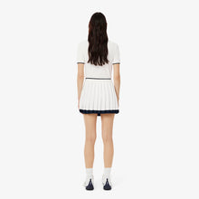 Load image into Gallery viewer, Tennis Heritage Stretch Skirt  - White / Navy Blue
