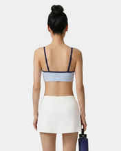 Load image into Gallery viewer, Signature Logo Athletic Bra - Ciel/Dark Navy
