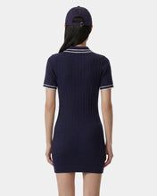 Load image into Gallery viewer, Signature Logo Mini Cable Dress - Dark Navy/White
