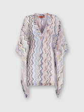 Load image into Gallery viewer, Short Cover Up - Multicolor Blue Tones
