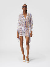Load image into Gallery viewer, Short Cover Up - Multicolor Blue Tones
