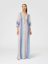 Load image into Gallery viewer, Long Cover Up - Degrade&#39; Blue Shades

