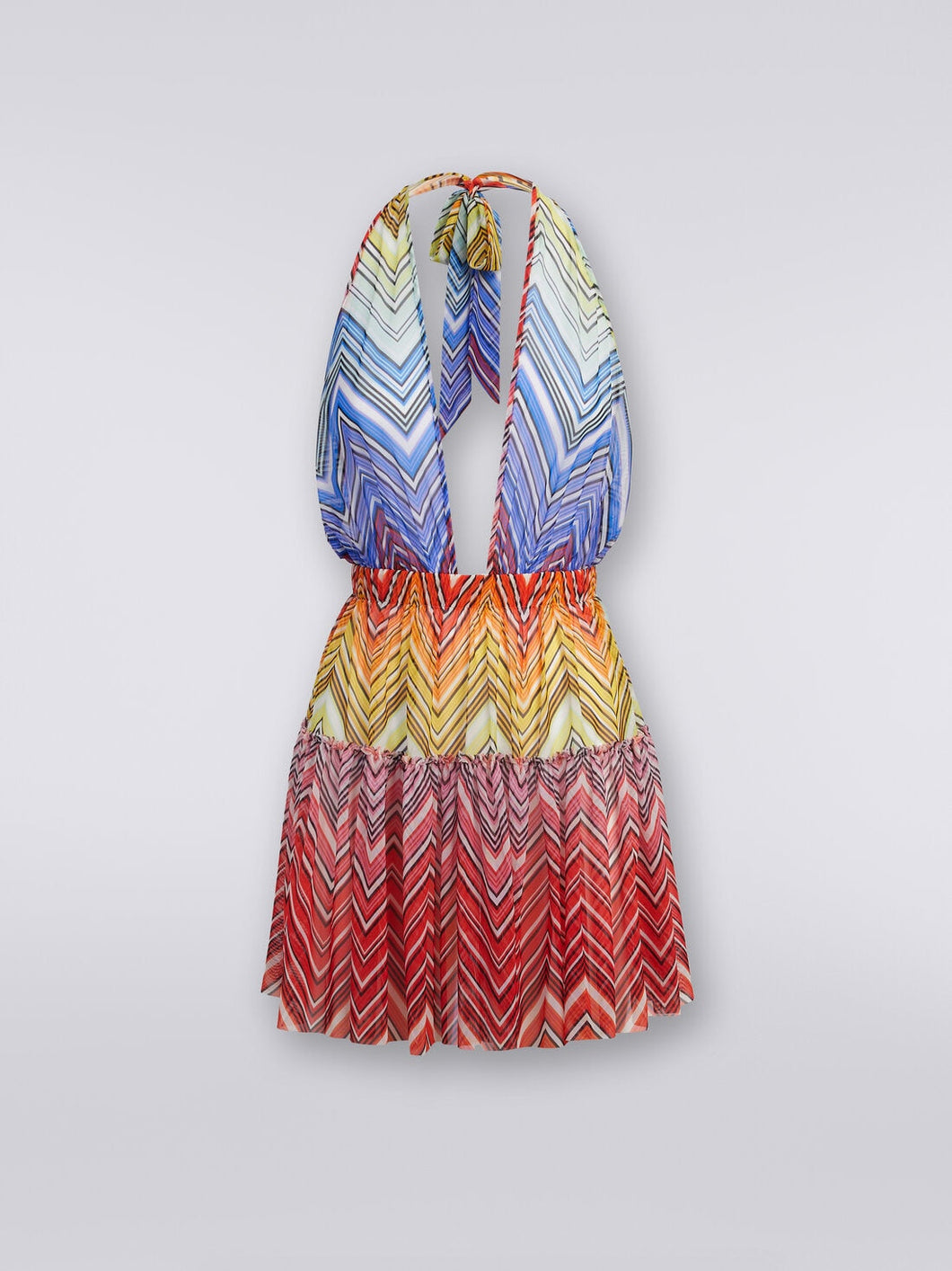 Short Dress - Multicolor Chevron