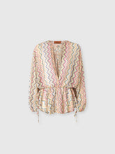 Load image into Gallery viewer, Long-sleeved mini cover-up -  Multicoloured
