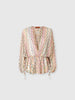 Long-sleeved mini cover-up -  Multicoloured