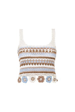 Load image into Gallery viewer, Noa Hand-crocheted Top - Blue Striped
