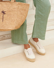 Load image into Gallery viewer, Organic Hemp Lace-Up Espadrilles  - White
