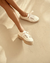 Load image into Gallery viewer, Organic Hemp Lace-Up Espadrilles  - White
