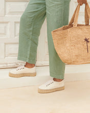 Load image into Gallery viewer, Organic Hemp Lace-Up Espadrilles  - White
