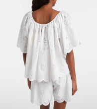 Load image into Gallery viewer, Fondaco Top - Bianca Broderie White
