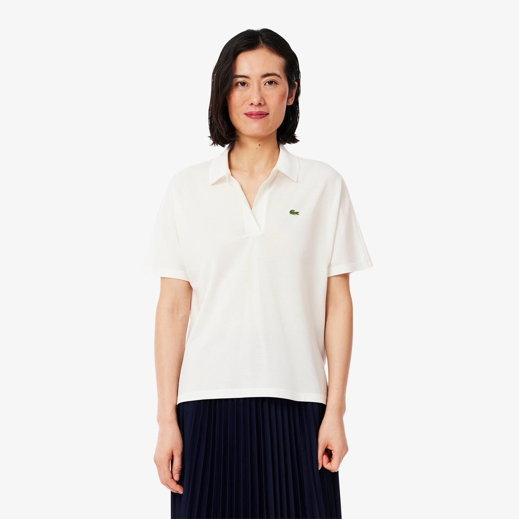 Relaxed Fit Fluid PiquŽ Polo Shirt  - White