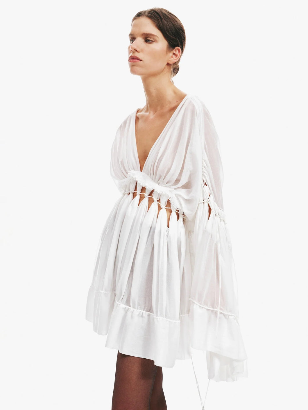 Sirocco Cotton Muslin Dress  - White