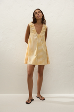 Load image into Gallery viewer, Pedrera Mini Dress - Orozco Stripe Mustard
