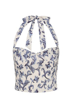 Load image into Gallery viewer, Rue Halter Top - Blue Baroque
