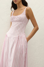 Load image into Gallery viewer, Marcella Midi Dress - Fiori Stripe Palazzo
