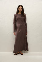 Load image into Gallery viewer, Mesa Maxi Dress - Polkadot - Chocolate Plum
