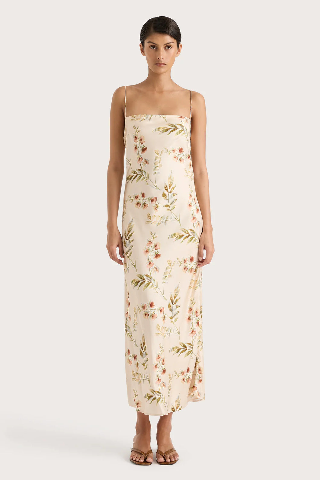 Yolaine Midi Dress  - Jardin Floral - Blush