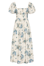 Load image into Gallery viewer, Dalia Midi Dress  - Cecile Floral - Pale Blue
