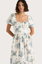 Load image into Gallery viewer, Dalia Midi Dress  - Cecile Floral - Pale Blue
