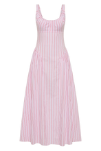Load image into Gallery viewer, Marcella Midi Dress - Fiori Stripe Palazzo
