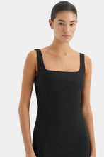 Load image into Gallery viewer, Iris Tie Mini Dress  - Black
