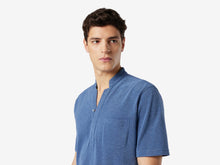 Load image into Gallery viewer, Fish Tail Short Cotton Shirt - Mid Blue
