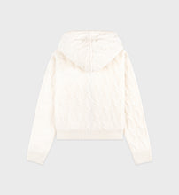 Load image into Gallery viewer, Src Cashmere Zip Hoodie  - Cream Navy
