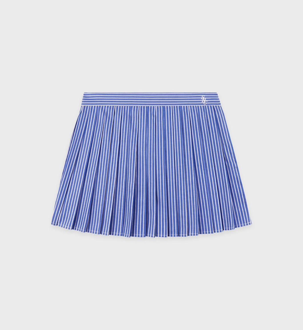 Src Anae Skirt  - Light Blue Striped