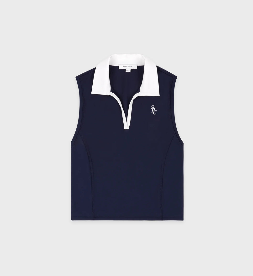 Src Sports Polo Vest  - Dark Navy