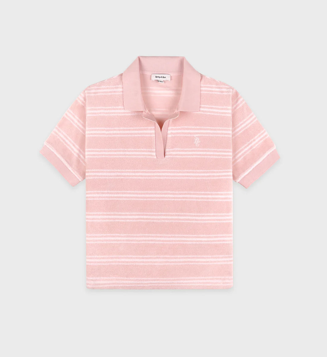Src Terry Polo  - Pink Striped