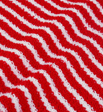 Load image into Gallery viewer, Serif Logo Striped Terry Tank  - Fire Red Stripes
