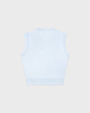 Load image into Gallery viewer, Signature Logo Knitted Vest - Ciel/Dark Navy

