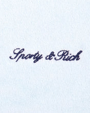 Load image into Gallery viewer, Signature Logo Terry Polo - Ciel/Dark Navy

