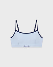 Load image into Gallery viewer, Signature Logo Athletic Bra - Ciel/Dark Navy
