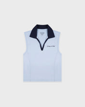 Load image into Gallery viewer, Signature Logo Sports Polo Vest - Ciel/Dark Navy
