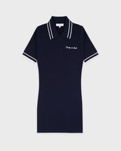 Load image into Gallery viewer, Signature Logo Mini Cable Dress - Dark Navy/White
