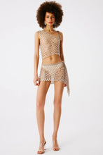 Load image into Gallery viewer, Serene Hand Crochet Mini Skirt  - Bronze
