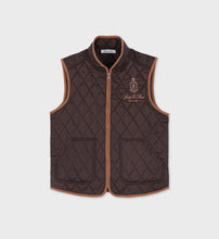 Load image into Gallery viewer, Vendome Quilted Vest  - Chocolate Tan
