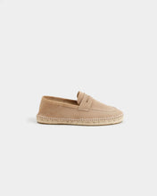 Load image into Gallery viewer, Suede Loafers Espadrilles  - Vintage Taupe
