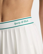 Load image into Gallery viewer, Italic Logo Pleated Skirt  - White/Alpine
