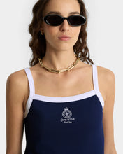 Load image into Gallery viewer, Crown Tennis Pique Tank  - Dark Navy

